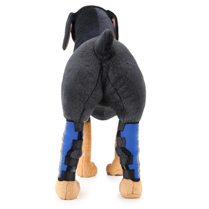 Pet Knee Pads Dog Leg Guards Pet Protective Gear Surgery Injury Sheath, Size: L(HJ12 Reflective Blue) by bashfashion