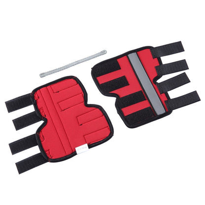 Pet Knee Pads Dog Leg Guards Pet Protective Gear Surgery Injury Sheath, Size: L(HJ29 Reflective With Support Bar Red) by bashfashion