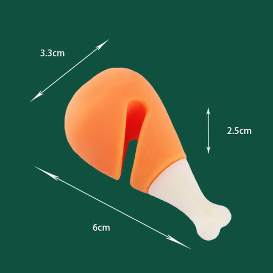 Chicken Leg Shaped Pot Lid Anti-Overflow Device Silicone Pot Lid Elevated Anti-Overflow Gadget by bashfashion