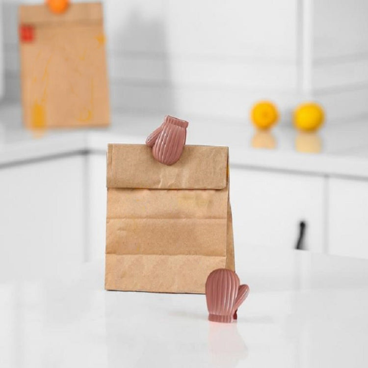 Glove Shape Food Bag Holder Plastic Bag Sealing Clip Snack Sealing Clip(Orange) by bashfashion