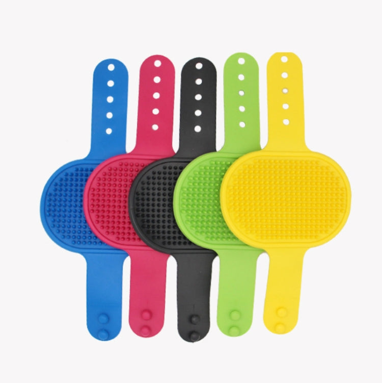 5pcs Pet Bathing Massage Brush For Dogs Cleaning And Beauty Tools(Rose Red) by bashfashion