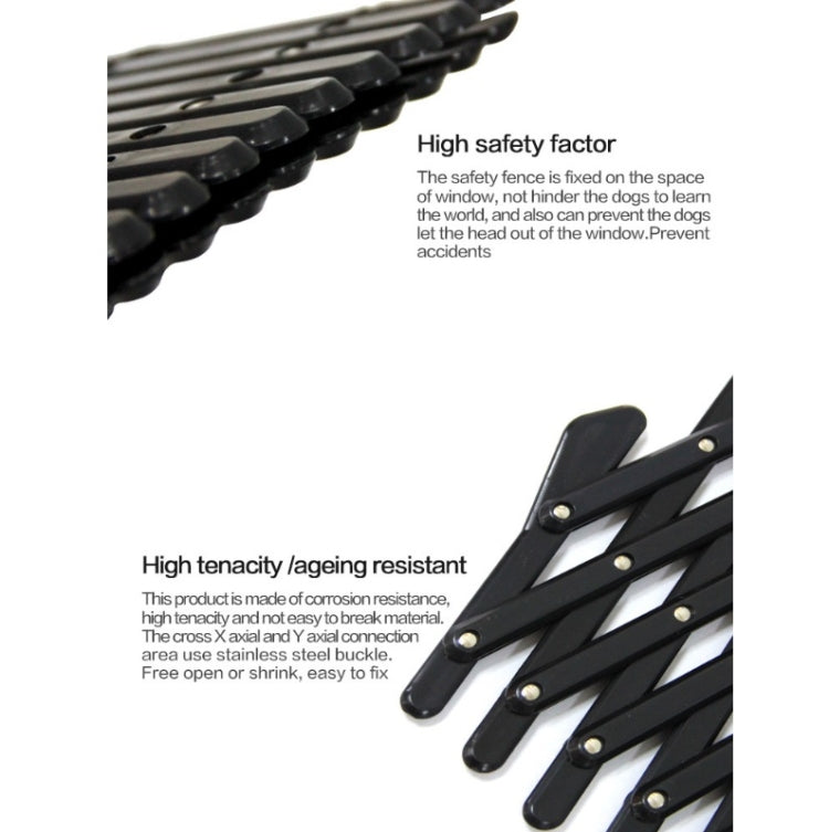 Pet Car Window Protective Fence Car Retractable Protective Fence, Specification: 24x11.8x1.2cm(Black) by bashfashion
