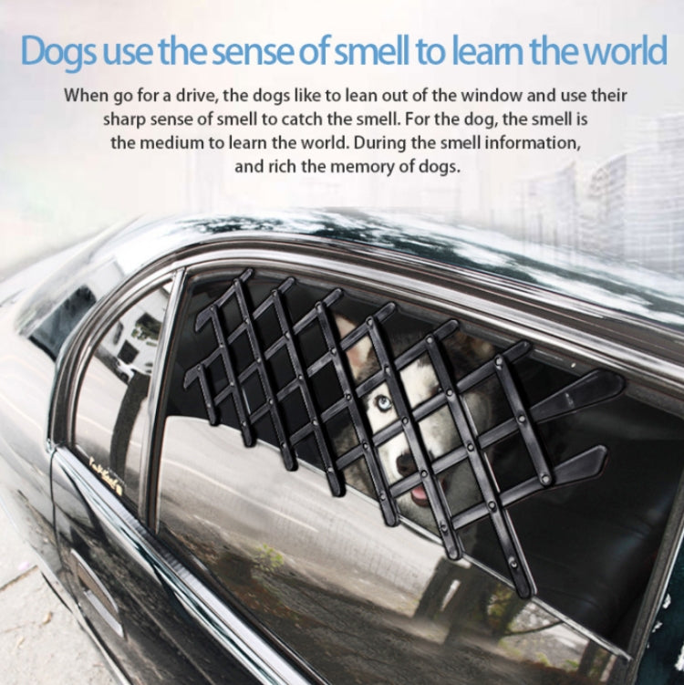 Pet Car Window Protective Fence Car Retractable Protective Fence, Specification: 24x17.7x1.2cm(Black) by bashfashion