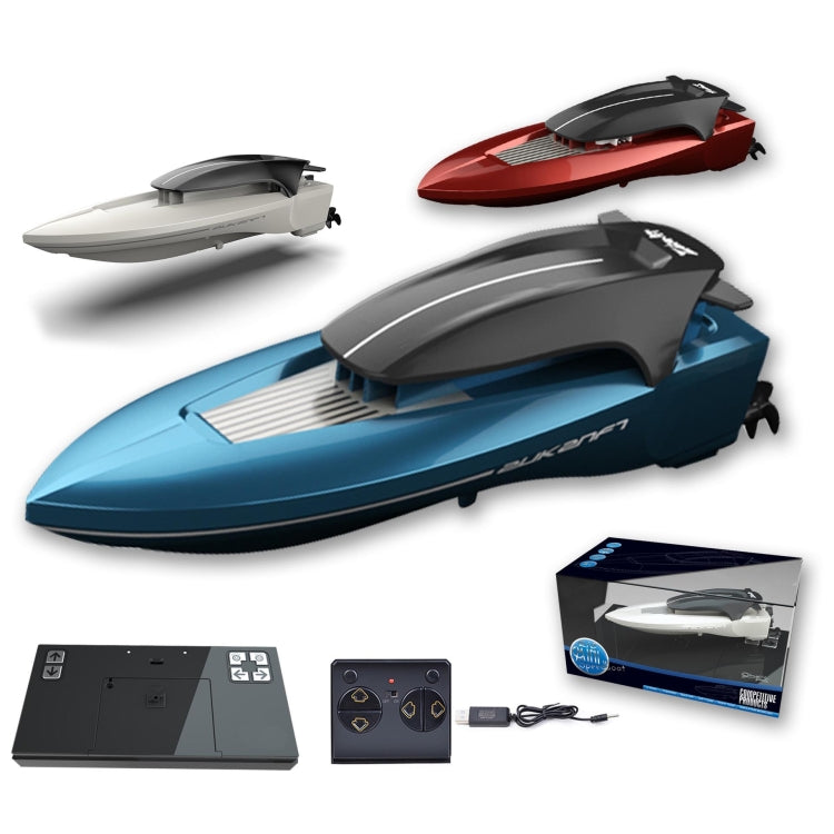 Children Mini Wireless Electric Speedboat Model Boat Simulation Remote Control Toy Boat(Blue) by bashfashion