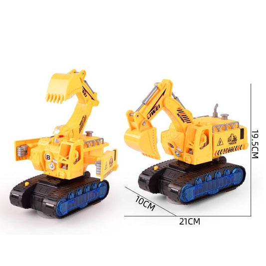 Children Light And Music Simulation Electric Excavator Car Toy, Style: Engineering Vehicle by bashfashion