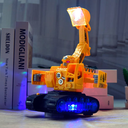 Children Light And Music Simulation Electric Excavator Car Toy, Style: Engineering Vehicle by bashfashion