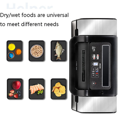 Deli Household Food Sealing Machine Fresh-Keeping Compression Small Packaging Machine, CN Plug, Model: 14891 (Black) by Deli