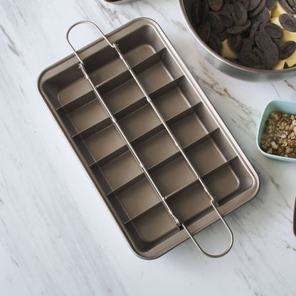 Brownie Pan Cake Mold Square Bread Baking Thick Solid Bottom Non-Stick Baking Pan by bashfashion