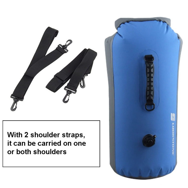 LUCKSTONE 60L Outdoor Rafting And River Tracing Waterproof Backpack Shoulder Bag Inflatable Swimming Bag Tote Bucket Bag(Blue) by bashfashion