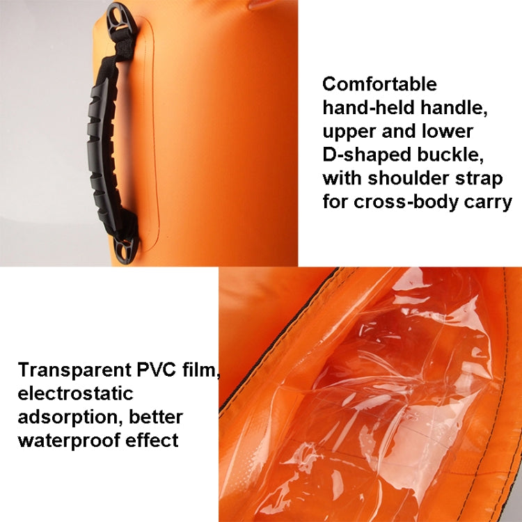 LUCKSTONE 60L Outdoor Rafting And River Tracing Waterproof Backpack Shoulder Bag Inflatable Swimming Bag Tote Bucket Bag(Yellow Black) by bashfashion