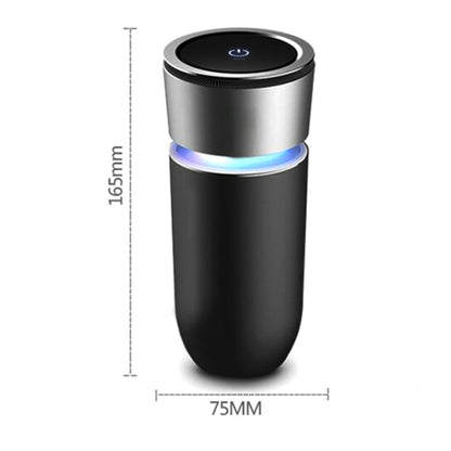 K04 Colorful Car Charger USB Car Negative Ion Air Purifier(Black) by bashfashion