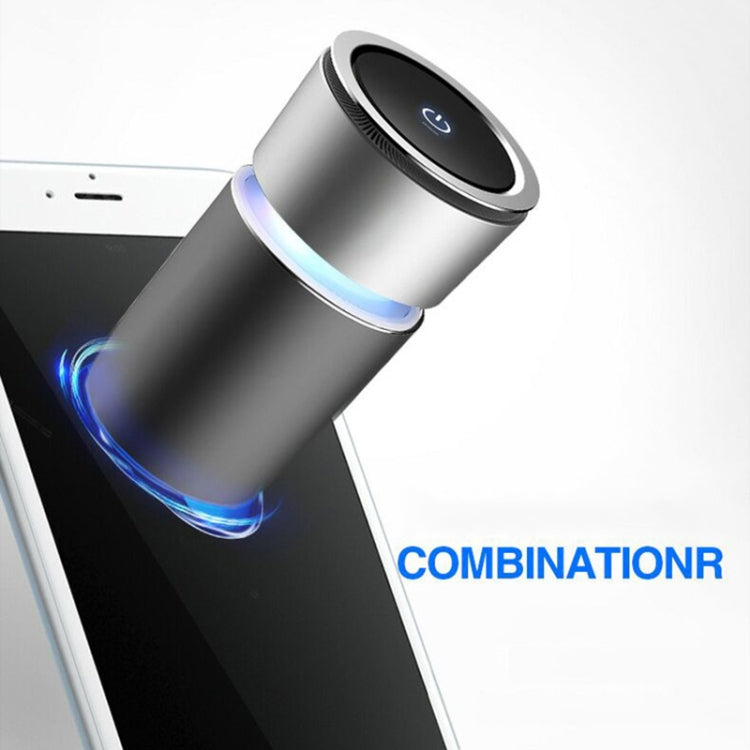 K04 Colorful Car Charger USB Car Negative Ion Air Purifier(Black) by bashfashion