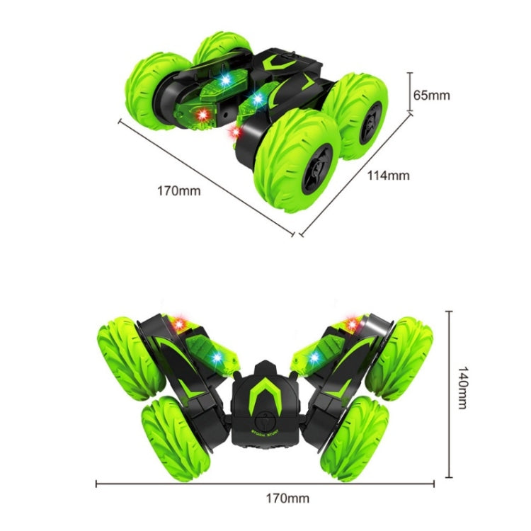 Double-Sided 360-Degree Lighting Stunt Car Climbing And Rolling Remote Control Off-Road Vehicle(Black Orange) by bashfashion