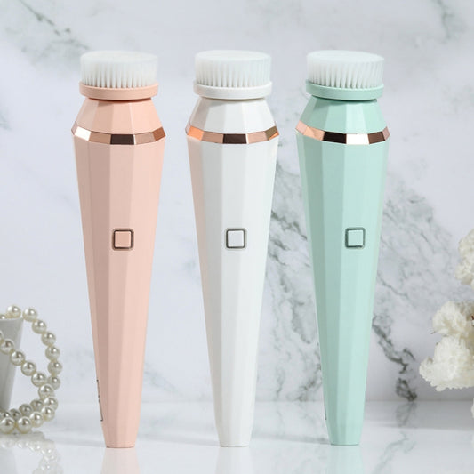 Multi-Functional Facial Cleansing Machine Beauty Massage Silicone Facial Cleansing Machine(Green) by bashfashion