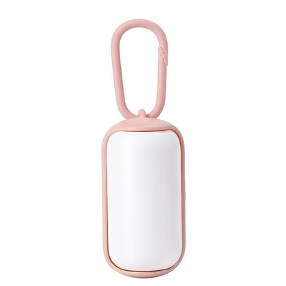 Pet Garbage Box Dog Toilet Picker Dispenser Portable Garbage Bag Cleaning Supplies With 15 Trash Bags(Pink+White) by bashfashion