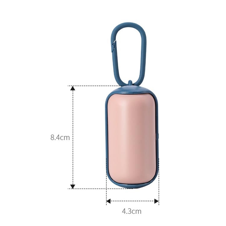 Pet Garbage Box Dog Toilet Picker Dispenser Portable Garbage Bag Cleaning Supplies With 15 Trash Bags(Pink+Indigo) by bashfashion