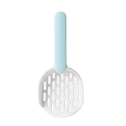 Cat Litter Shovel Filter Cat Shovel(White+Blue) by bashfashion