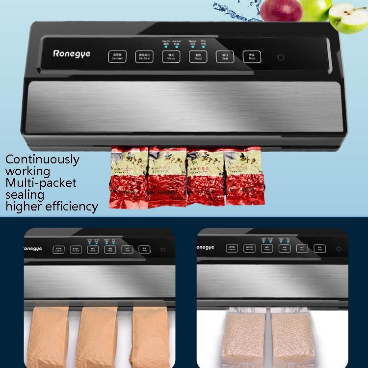 Ronegye Household Automatic Vacuum Packaging Machine Food Vacuum Machinery Small Vacuum Sealing Machine, CN Plug(Black) by bashfashion