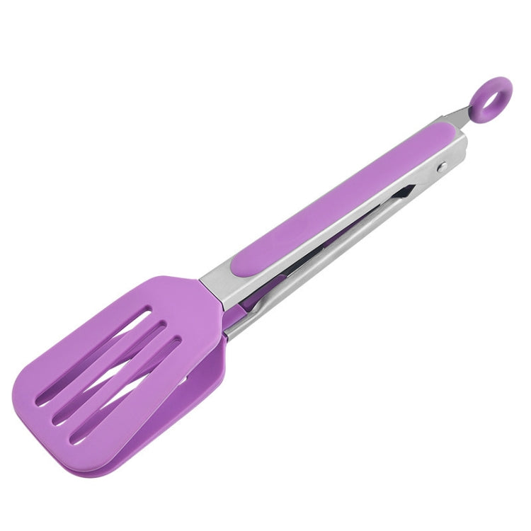 Kitchen Food Tongs Hotel Steak Tongs Insulated Long-Handled Bread Tongs Barbecue Clip Barbecue Clip(Purple) by bashfashion