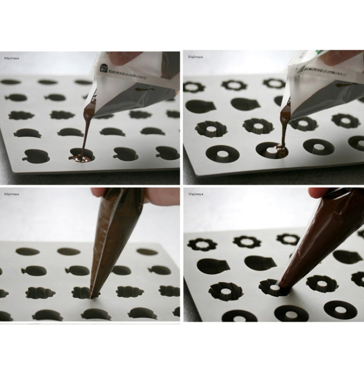 Silicone Cake Mold 25 Grid Fudge Hard Candy Silicone Biscuit Mold(Donuts) by bashfashion