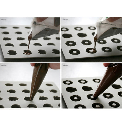 Silicone Cake Mold 25 Grid Fudge Hard Candy Silicone Biscuit Mold(Donuts) by bashfashion