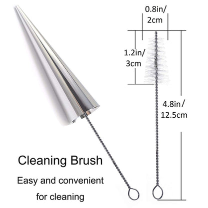 17 in 1 Ice Cream Crispy Mold Set Stainless Steel Conical Roller Croissant Tool by bashfashion