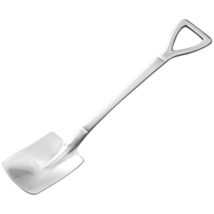 410 Stainless Steel Shovel Spoon Retro Cute Square Head Spoon by bashfashion
