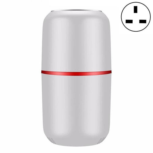 Electric Small Grinder Household Seasoning Miscellaneous Grains Chinese Medicine Coffee Grinder 220V UK Plug (White) by bashfashion