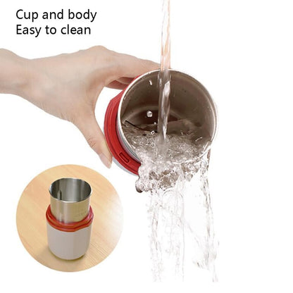 Electric Small Grinder Household Seasoning Miscellaneous Grains Chinese Medicine Coffee Grinder 220V UK Plug (White) by bashfashion