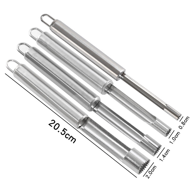 3 PCS Kitchen Stainless Steel Thickened Hawthorn And Red Dates Corer, Specification: 1.4cm by bashfashion