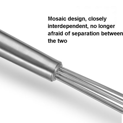 Manual Whisk Stainless Steel Glass Bead Egg Whisk Kitchen Household Hand-Held Baking Tools Type A 12 Inch by bashfashion