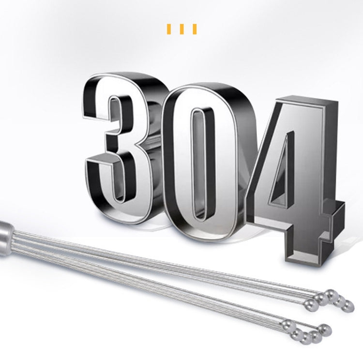 Manual Whisk Stainless Steel Glass Bead Egg Whisk Kitchen Household Hand-Held Baking Tools Type A 10 Inch by bashfashion