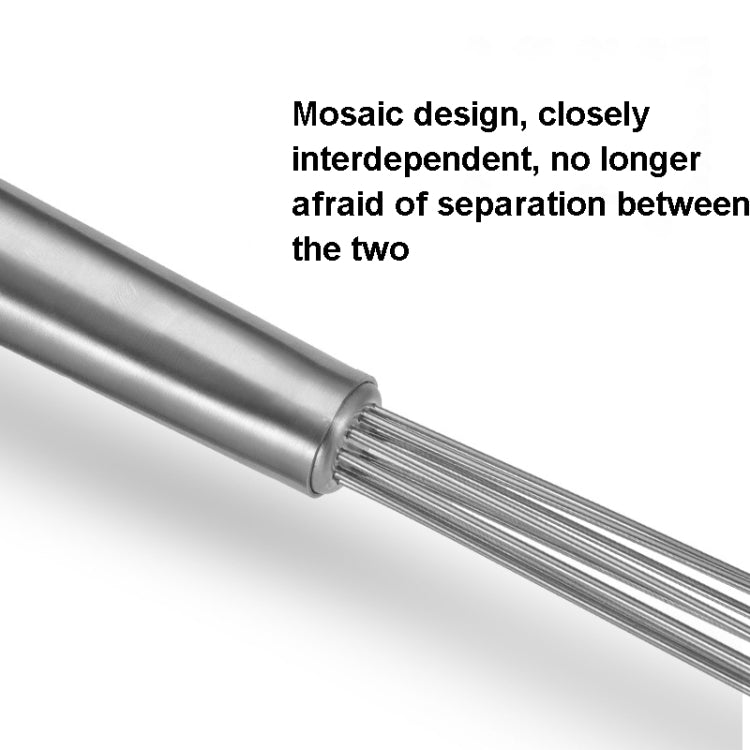 Manual Whisk Stainless Steel Glass Bead Egg Whisk Kitchen Household Hand-Held Baking Tools Type C 10 Inch by bashfashion