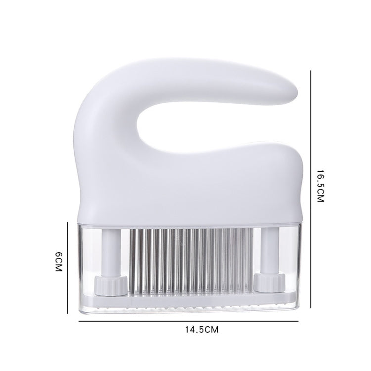 Stainless Steel Tenderloin Meat Knocking Meat Needle 48-Pin Household Kitchen Rib Breaker(White) by bashfashion