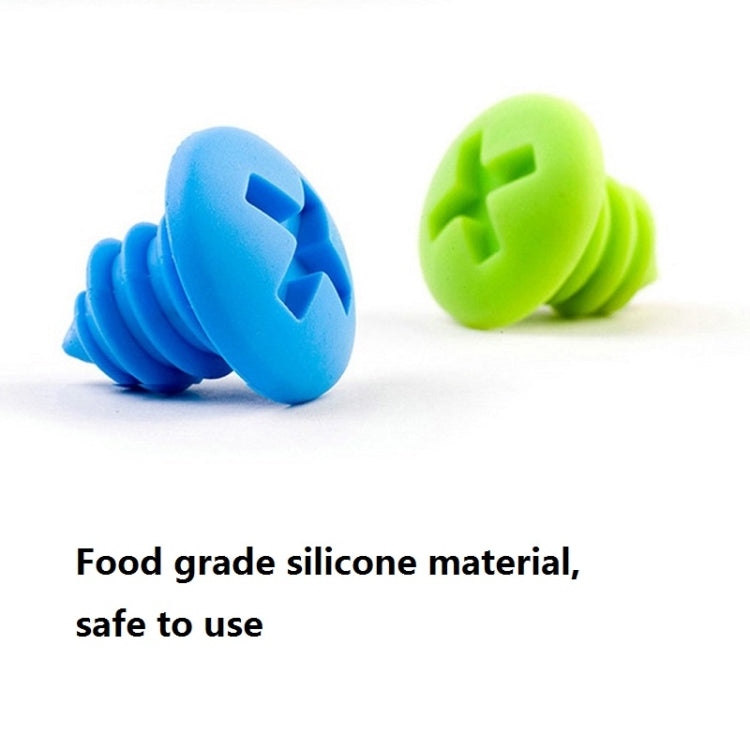 5pcs Screw Shape Red Wine Preservation Silicone Bottle Stopper Random Colour Delivery by bashfashion