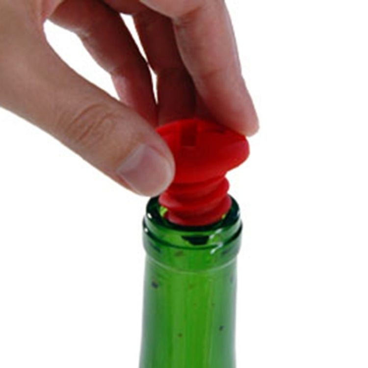 5pcs Screw Shape Red Wine Preservation Silicone Bottle Stopper Random Colour Delivery by bashfashion