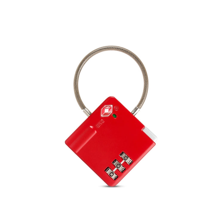 TSA Customs Combination Lock Anti-Theft Wire Padlock(Red) by bashfashion