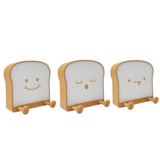 F-L-01 Toast Bread Night Light With Mobile Phone Holder Children Bedroom Timing Sleep Light(Playful) by bashfashion