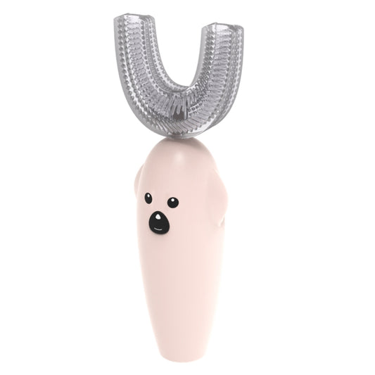 U-Shaped Children Ultrasonic Electric Toothbrush Disinfection And Drying Dmart Toothbrush(Pink) by bashfashion