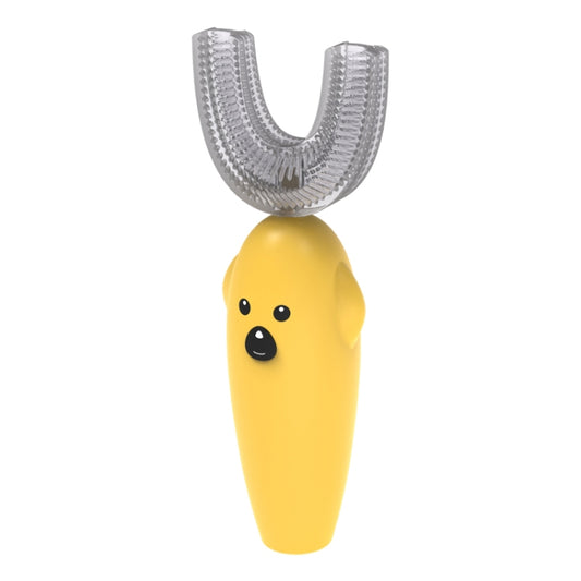 U-Shaped Children Ultrasonic Electric Toothbrush Disinfection And Drying Dmart Toothbrush(Yellow) by bashfashion
