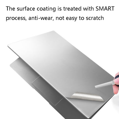 JRC 4 In 1 0.2mm Metal Texture Upper Cover Film + Bottom Cover Film + Full-Support Film + Touchpad Film Laptop Body Protective Film Sticker Set For Huawei MateBook D 15.6 inch (Gray) by JRC