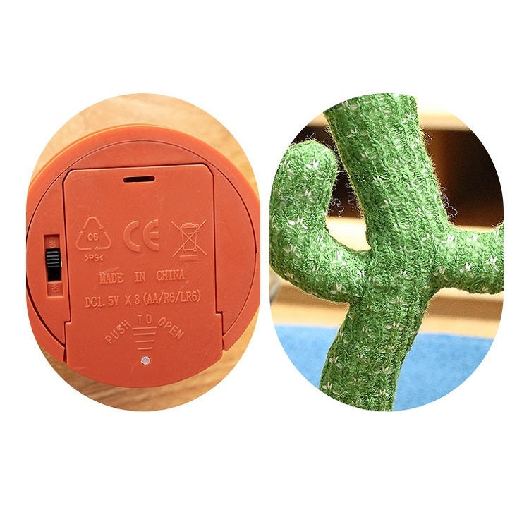 Electric Dancing Cactus Singing Holiday Gift Doll for Children with 120 English Songs by bashfashion