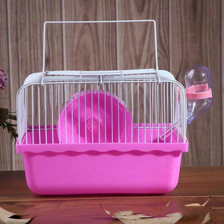 Hamster Cage Portable Take-Out Cage Hamster Golden Bear Supplies(Pink) by bashfashion