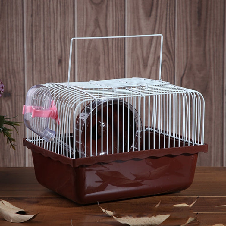 Hamster Cage Portable Take-Out Cage Hamster Golden Bear Supplies(Brown) by bashfashion