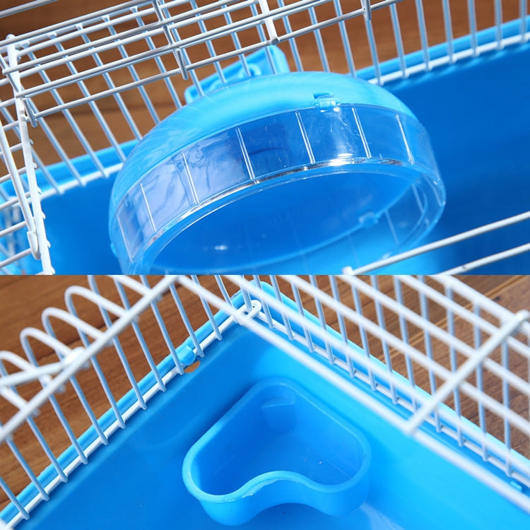 Hamster Cage Portable Take-Out Cage Hamster Golden Bear Supplies(Blue) by bashfashion