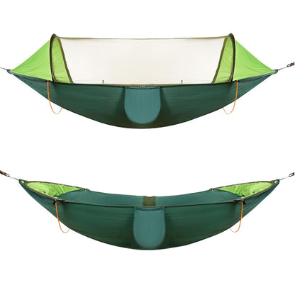 Anti-Rollover Automatic Quick-Opening Mosquito Net Hammock Outdoor Camping Double Anti-Mosquito Hammock, Size: 290x140cm(Green) by bashfashion