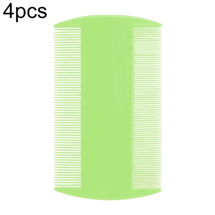 4pcs Pet Comb Double-Sided Comb Dog Cleaning Supplies Cat Comb Pet Grooming Supplies(Green) by bashfashion
