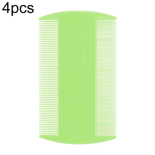 4pcs Pet Comb Double-Sided Comb Dog Cleaning Supplies Cat Comb Pet Grooming Supplies(Green) by bashfashion