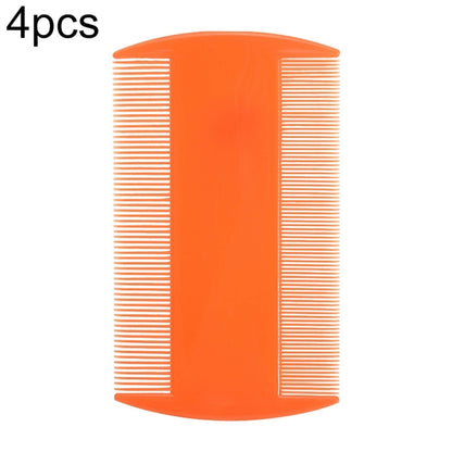 4pcs Pet Comb Double-Sided Comb Dog Cleaning Supplies Cat Comb Pet Grooming Supplies(Orange) by bashfashion