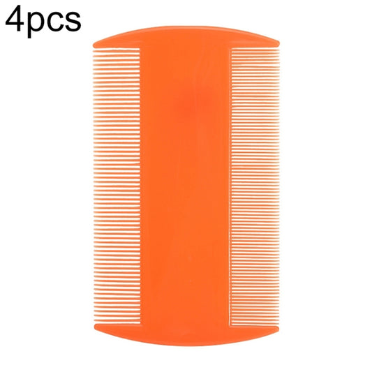 4pcs Pet Comb Double-Sided Comb Dog Cleaning Supplies Cat Comb Pet Grooming Supplies(Orange) by bashfashion